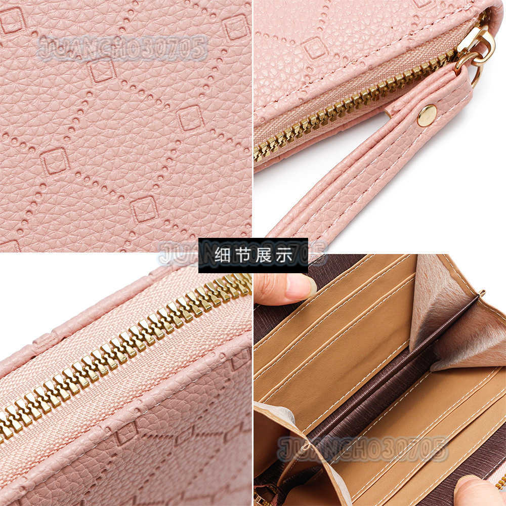 New Womens Coin Purse Style Simple Large Capacity Card Holder Zipper Clutch Phone Bag Drivers Document Bag H250806