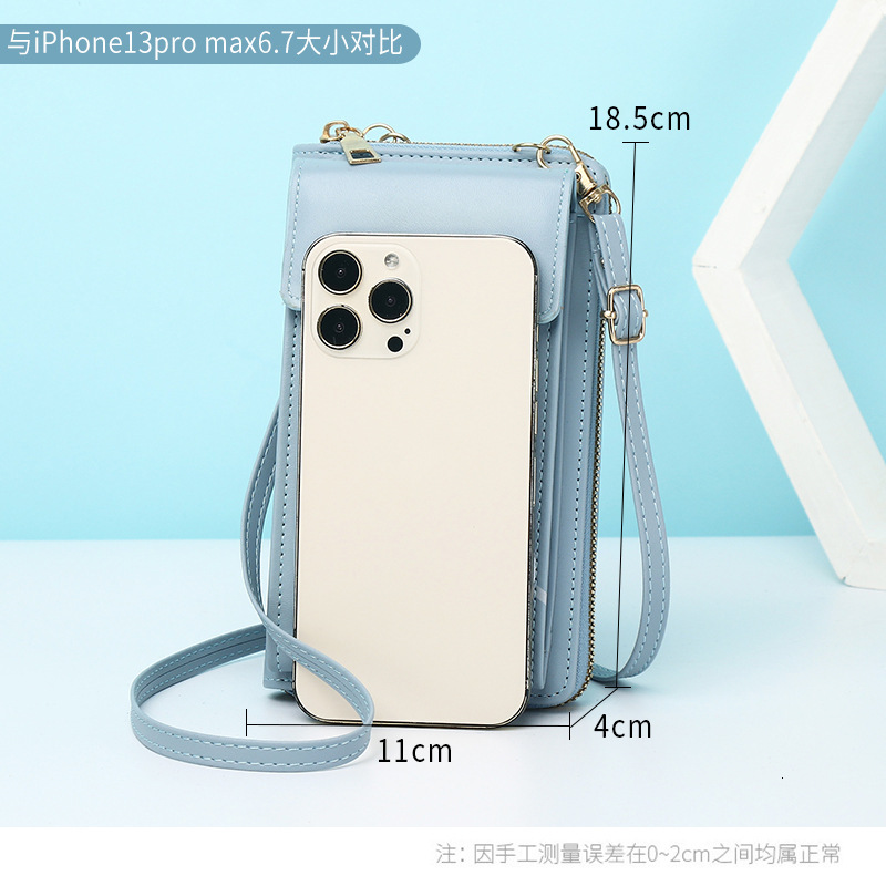New Women's Wallet Vertical Shoulder Crossbody Korean Style Simple High-end Multifunctional Phone Bag