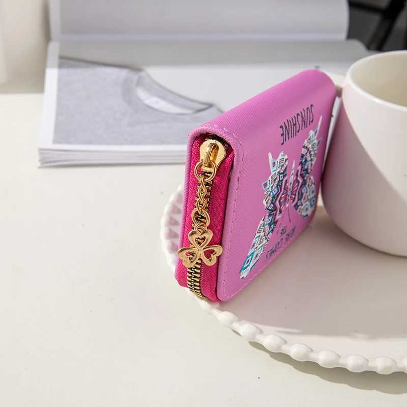Fashionable Butterfly Printed Wallet Multi Functional Multi Slot Card Wallet Short Cute Womens Handbag XJ250806