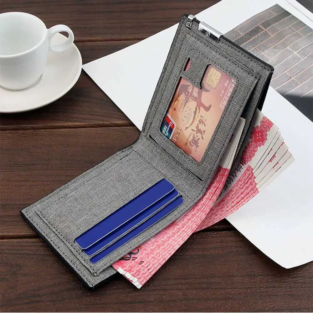 Mens Multifunctional Canvas Wallet Leisure Travel Lightweight Portable Short Style All Match Male Holder Coin Purse XJ250806