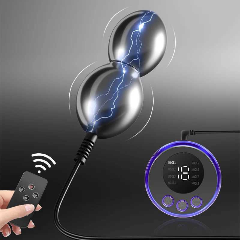 Electric Shock Butt Plug Electric Stimulation Metal Anal Blockage/Plug Dilator Electric Stimulation Prostate Massager G-Spot Stimulator XJ250806