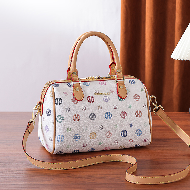 MKF designer bag free shipping Light luxury High quality casual Boston bag simple versatile classic printing vintage handbag for woman