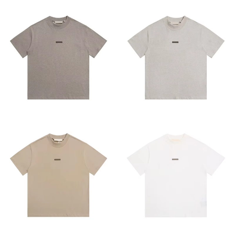 Classic 2025 Summer New T shirt Men's Hiphop Streetwear Cotton Short Sleeve Tees White T shirt