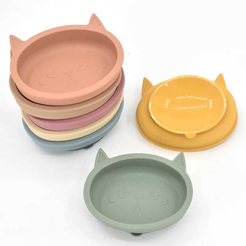 Baby Silicone Feeding Plate Silicone Sucker Bowl for Kids Waterproof Suction Bowl BPA Free Childrens Tableware Kitchenware X250806