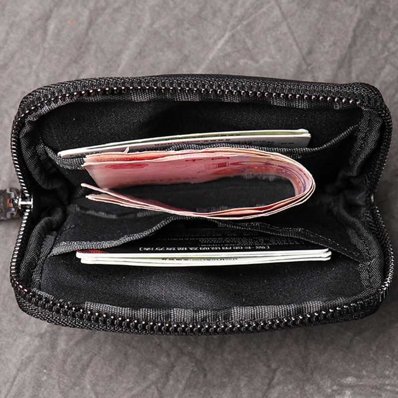 Genuine Leather Suitable for Men Women Pocket Wallets Mini Zipper Small Purses Retro Key Holder Money Bag Coin Change Purse XJ250806