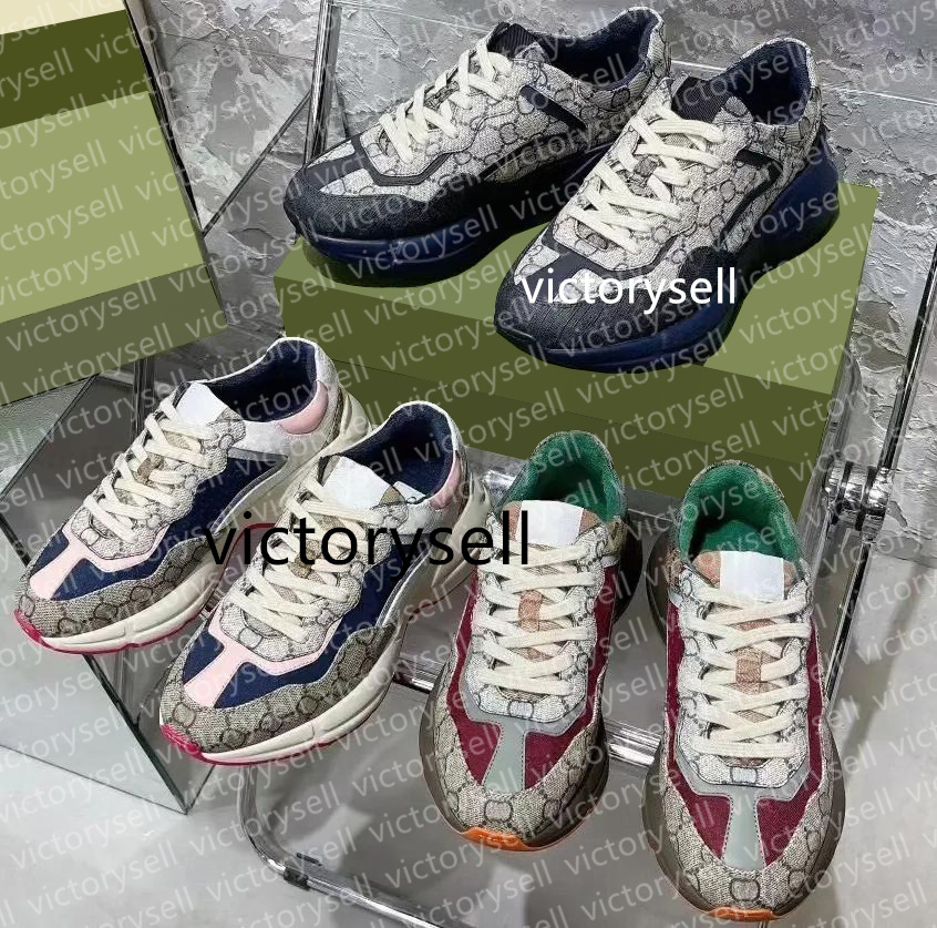 Designer shoes Rhyton Sneakers Men Trainers luxury Sneakers aussures casual leather Shoes Womens Sneaker runn shoe size 3546 Z251014
