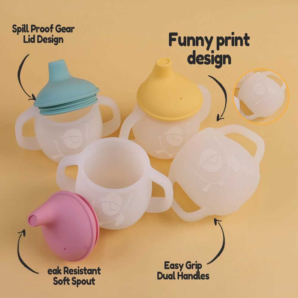 1PC Baby Silicone Sippy Cup and Training Cup for Baby Cup 150ml Soft Spout and Handles Unbreakable Easy Grip for Babies and Toddlers X250806