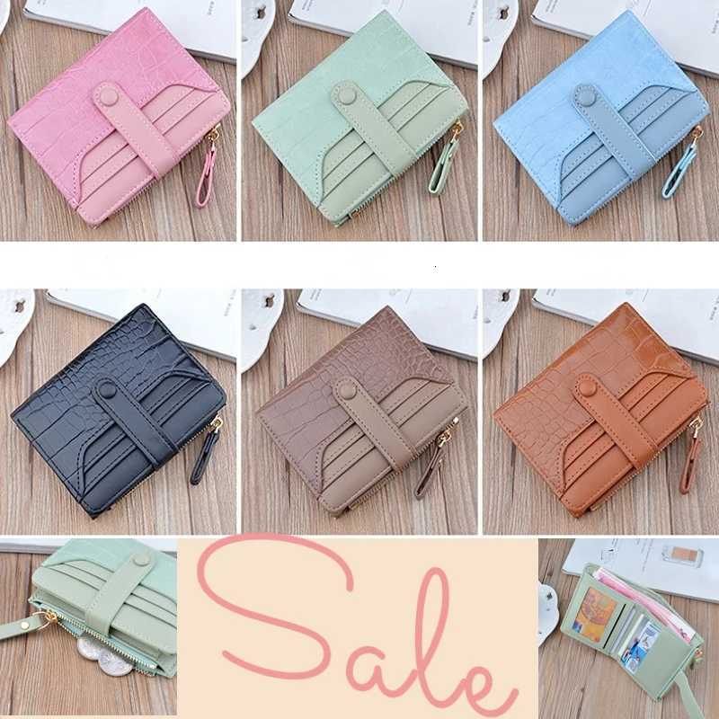 Four Seasons Womens Short Wallet Fashion Crocodile Pattern Zipper Buckle Bag Student Card and Change StorageXJ250806