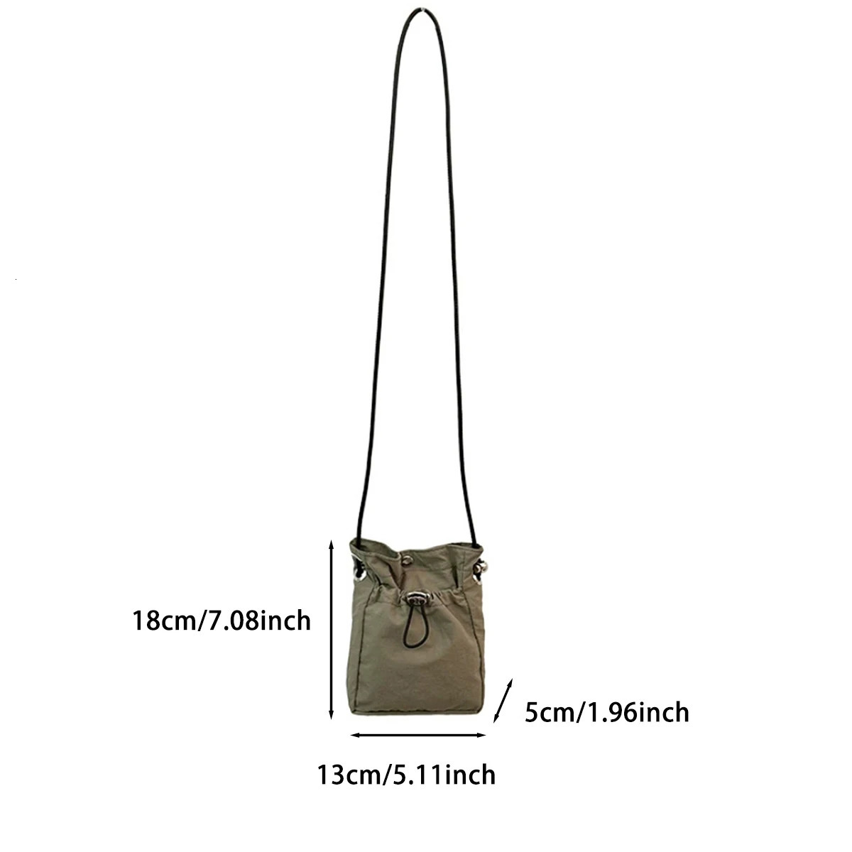 Nylon Crossbody Bag Soft Mini Phone Wallet Multifunctional Square Shoulder Bag Crossbody Purse Canvas Purse Messenger Bag 250731