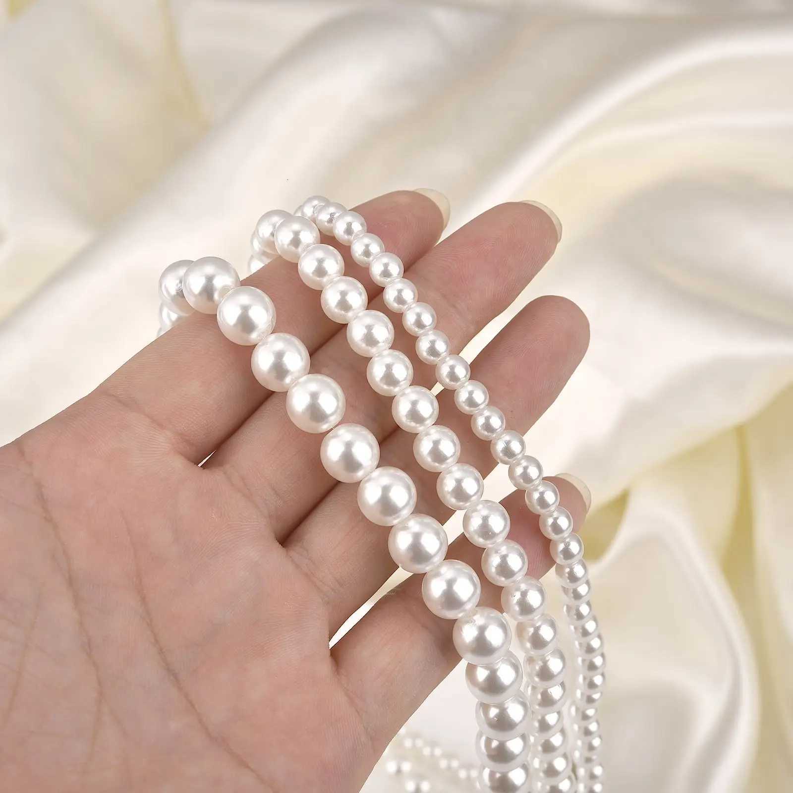 Vintage Style Simple Natural Freshwater Pearl Chain Necklaces For Women Wedding Love Gift Fashion Glamor Jewelry Y250805