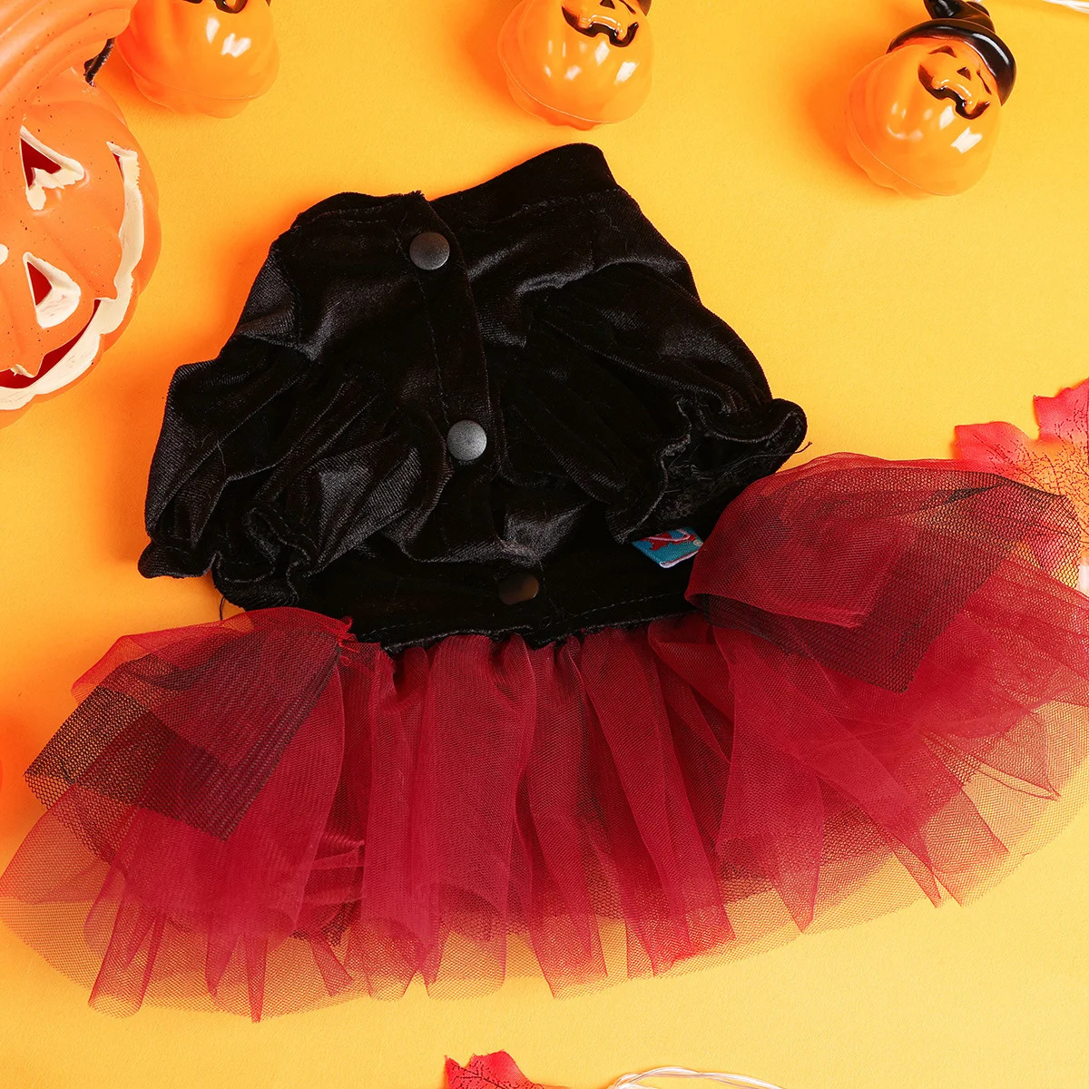 Halloween Pirate Wedding Dress Pet Clothes Dog Cat Black Thermal Dress Funny Red Skull Splicing Open Button Dress 250805