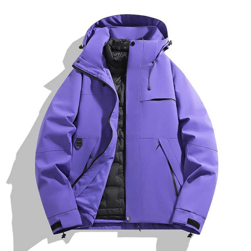 Windproof Waterproof Wear Mens Outdoor Climb Hooded Duck Down Jackets 2025 Winter Casual Warm Puffer Coat Loose Tops Clothing W250806