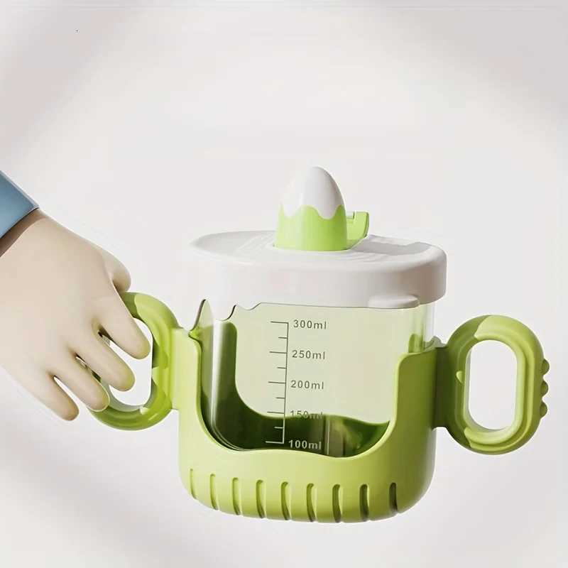 300ml/10OZ 3-in-1 Training Cup with Straw Sippy Cup Wide Mouth Cup Children Drinking Water Cup for Party Birthday X250806