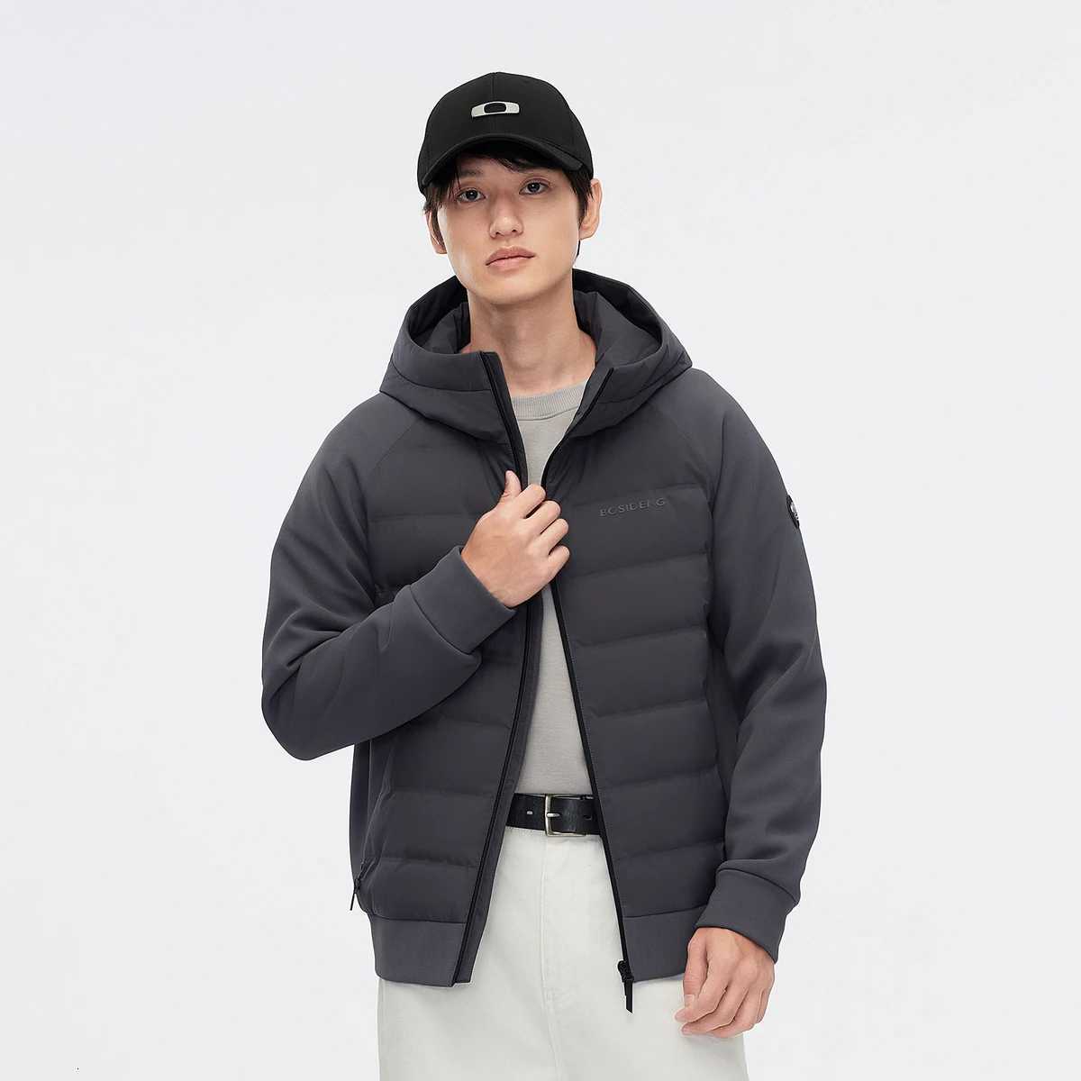 90% goose down jacket for men by BOSIDENG hooded sport jacket warm high quality lightweight. W250806