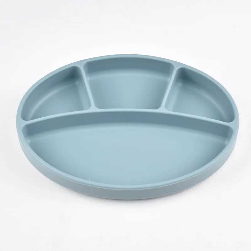 Baby Safe Silicone Divided Dining Plate With Suction Cup Children Dishes Toddler Eating Training Tableware Kids Feeding Tools X250806