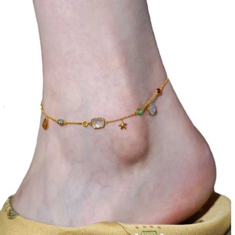 Summer Crab Duck Small Conch Starfish Shell Anklet Women Exquisite Everything With Fashion Light Luxury Temperament Ankle Chain Y250805