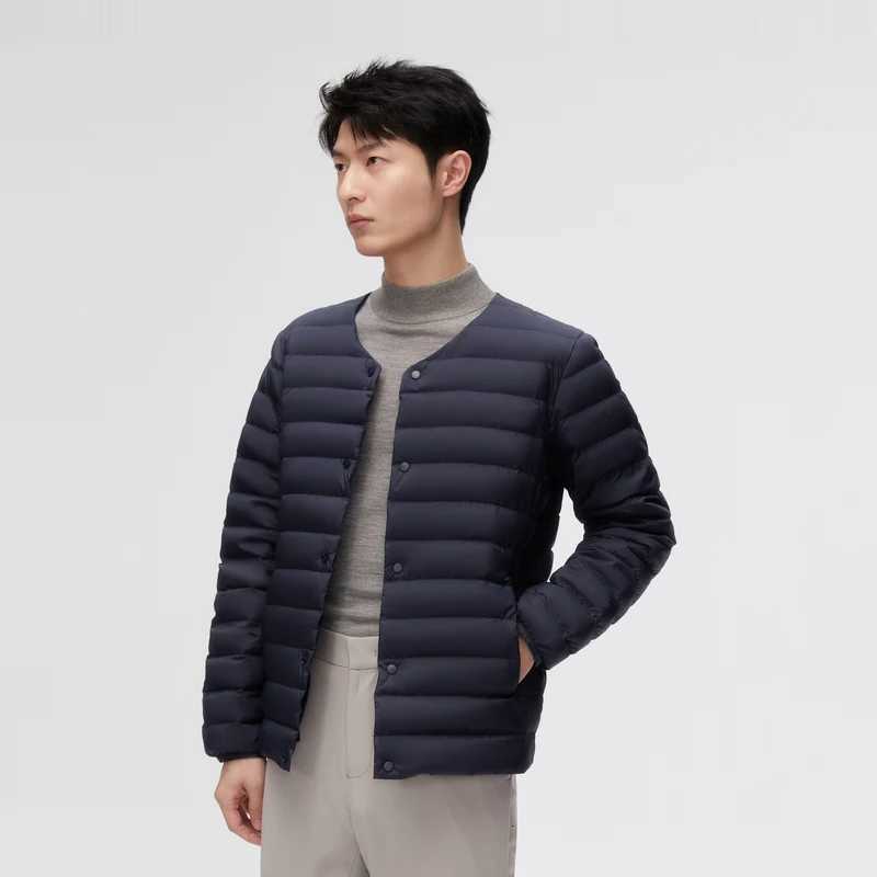 Bossideng 0-0 2025 New Autumn Men Puffy White Duck Down Jackets Light Weight Breathable Warm Winter Coat Portable Men Thin W250806