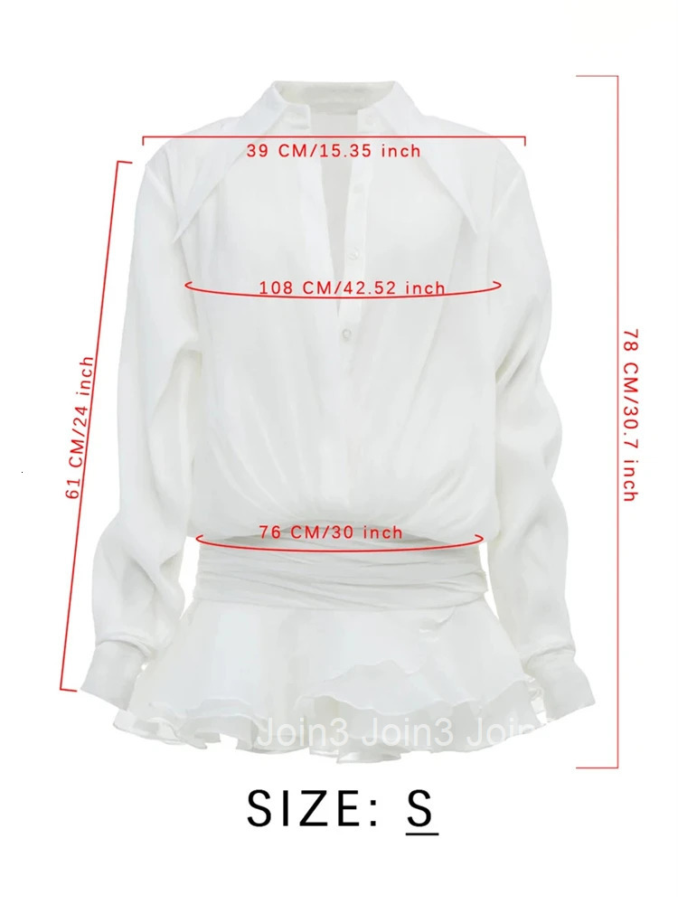 Tossy Fashion White Ruffled Mini Dress For Women Cardigan Patchwork See-Through Long Sleeve Sexy Night Club Party Dress Womens