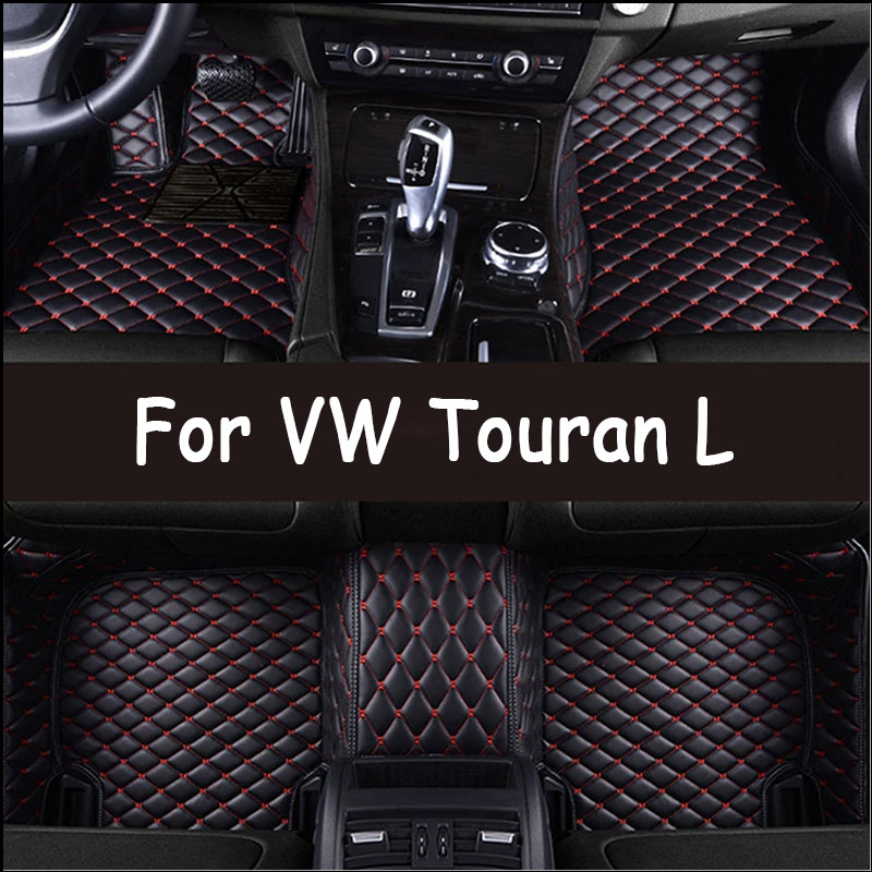 Car Floor Mats For VW Volkswagen Touran L Seven Seats 2016 2017 2018 2019 2020 2021 Custom Auto Foot Pads Interior Accessories