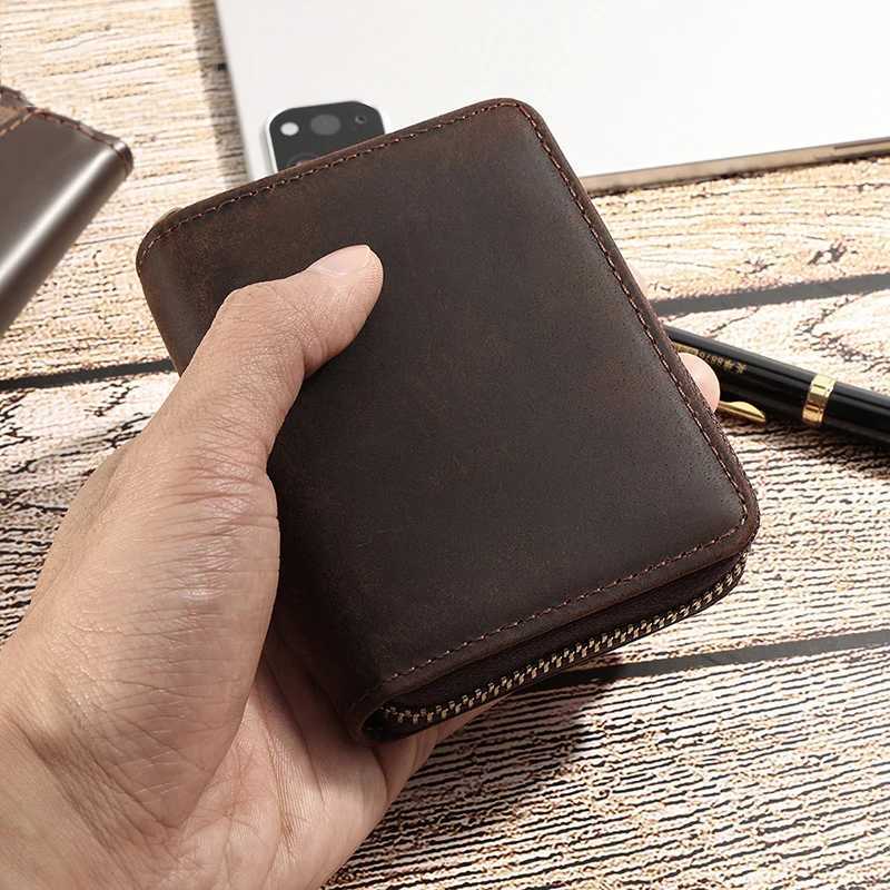Mans Purse Zipper Coin Purse Short Wallet Men Women Short Wallet RFID Driving License Bag Wallet Multi Cards XJ250806