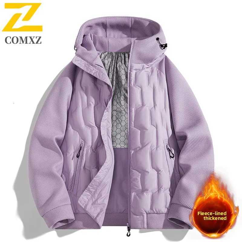 Couple Down Jacket 2025 New White Goose Down Thickened Cold Proof and Warm Hooded Coat Outdoor Casual Winter Zipper Cotton Coat W250806