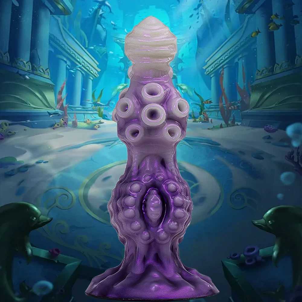Fantasy Alien Anal Insertion Dildo Monster Shaped Knot Dildo Big Suction Butt Plug Cup Female Couple Sex Toy Adult SuppliesXJ250806