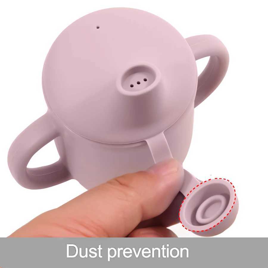 1PCS Kids Silicone Training Baby Sippy Cup Feeding for Children Drinking With Dust Lid Toddler Cups Water Bottle Baby Supplies X250806