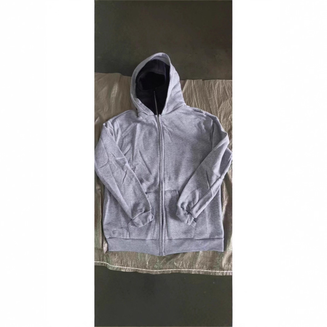 Light Board Ins New Zipper Hooded Sweatshirt Jacket Unisex Double Hood Autumn Winter Couple Top