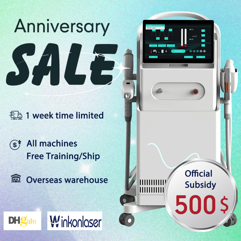 6 in 1 Multifunctional diode laser hair removal machine q switched nd yag laser beauty equipment tattoo pigments removal