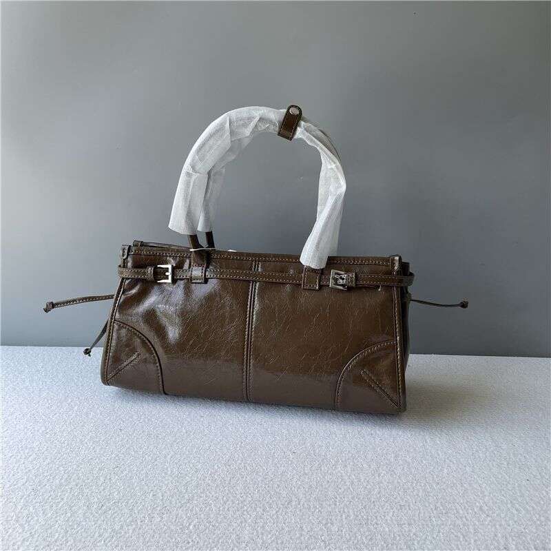 Designer Bag Tote Shoulder Bag Niche Cowhide Handbag New Luxury Top Layer Oil Wax Genuine Leather Versatile For Women