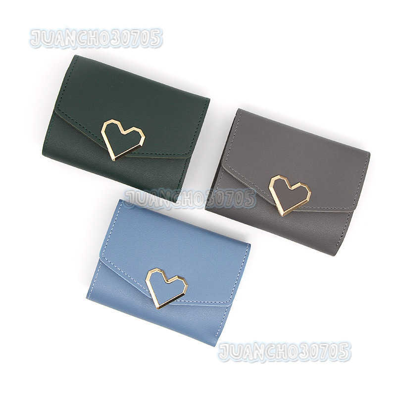 Personalized Fashion Womens Short Wallet Heart-shaped Versatile Womens Short Bag Change Bag Card Case H250806