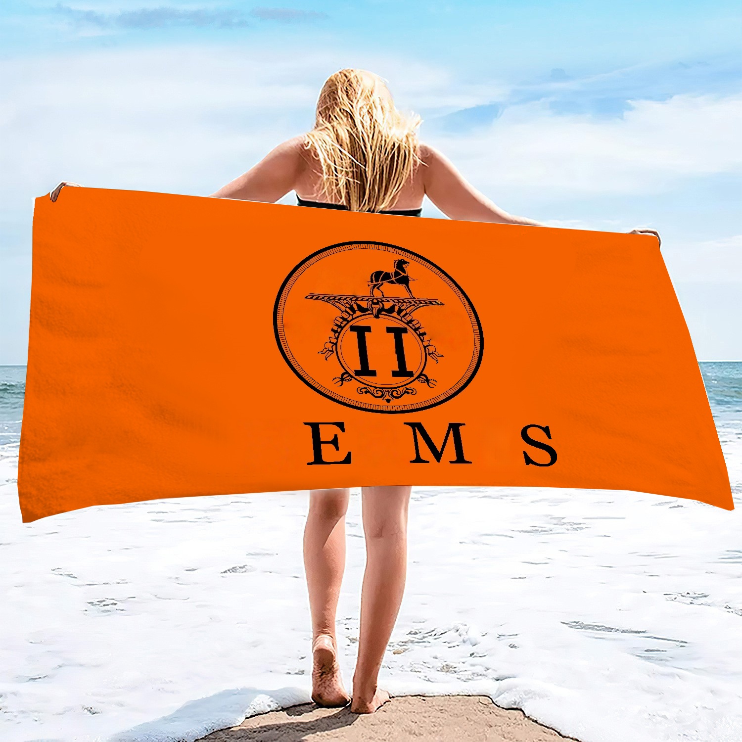 Hot summer luxury orange Towel classic letter logo 150cm-75cm towels designer beach towels fashion brand bath bathroom products absorbent 160-80cm bath towel towels