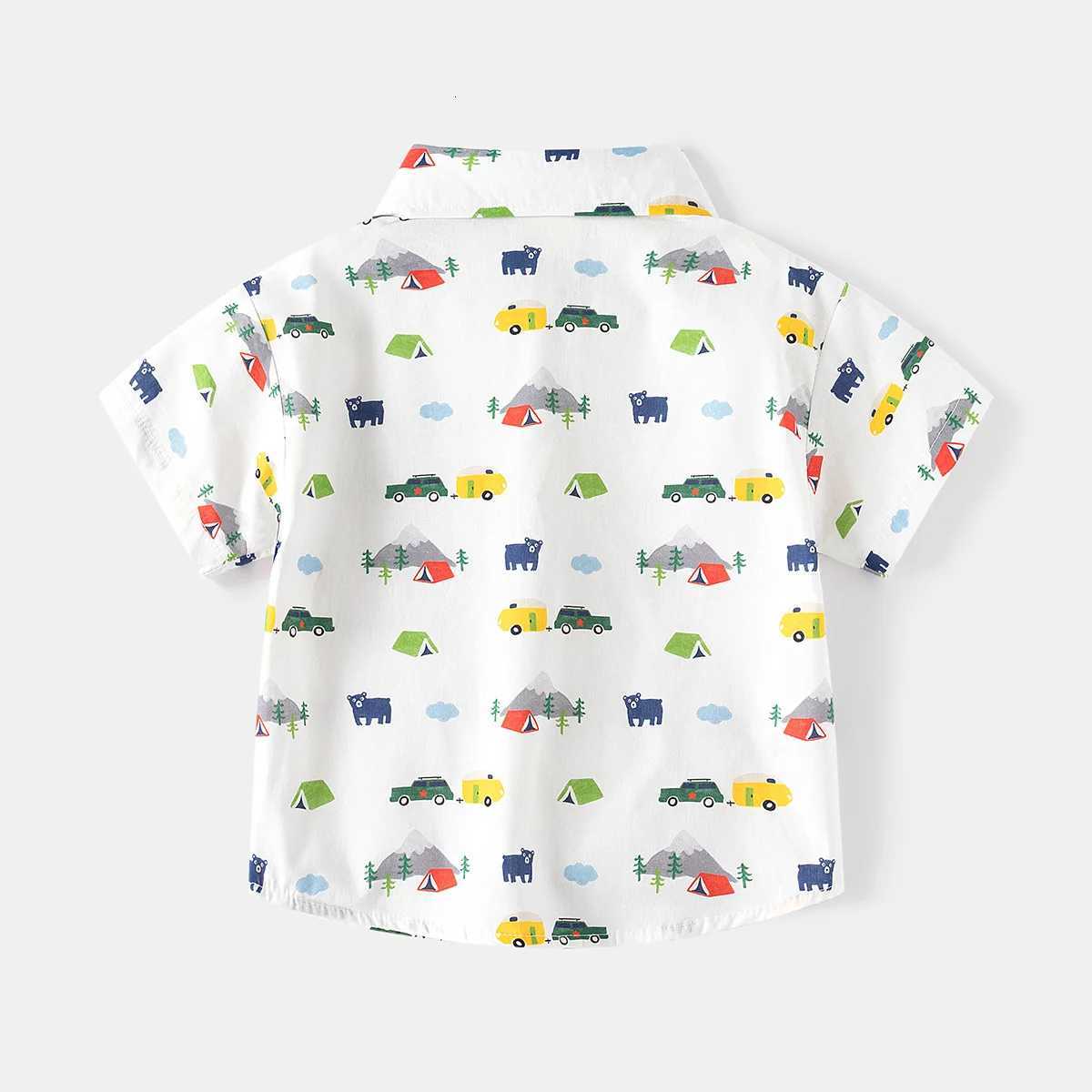 Baby Boys Printed Shirt Baby Short Sleeve Shirt Children Fashion Printed Shirt X250806