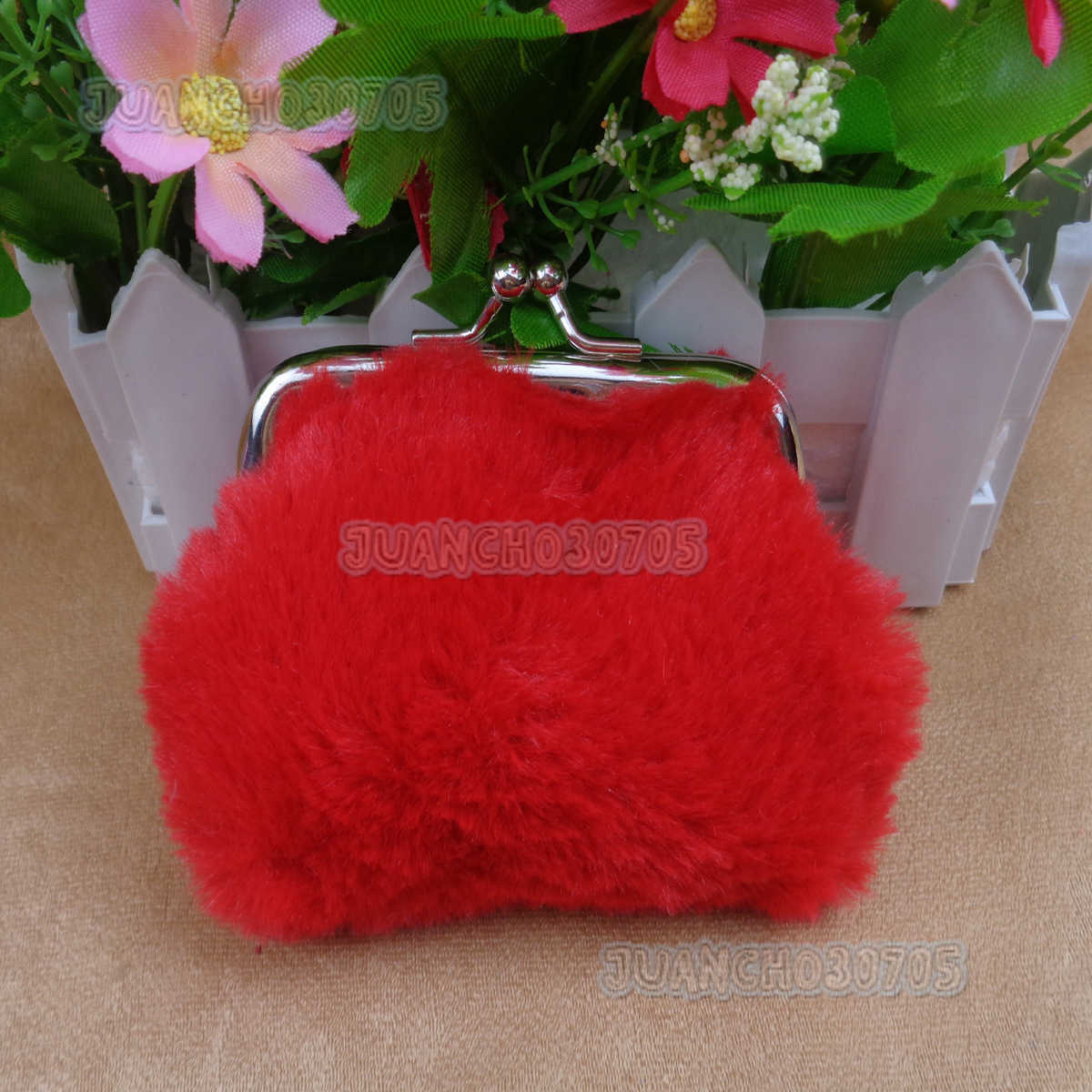New Fluffy Coin Purse Mini Plush Coin Fluffy Clip Coin Purse H250806