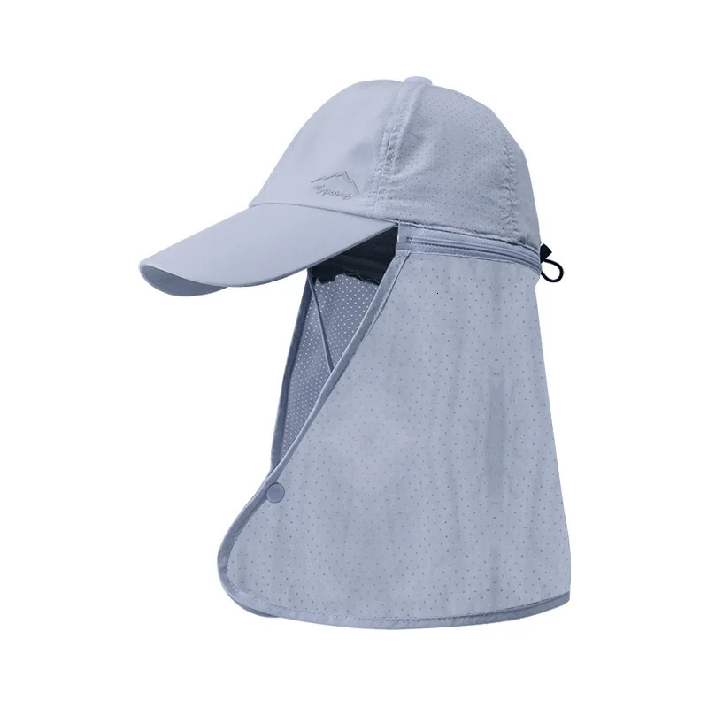 Summer sun protection sun hat for men mountaineering and fishing quick-drying fisherman hat outdoor with shawl baseball hat 250805