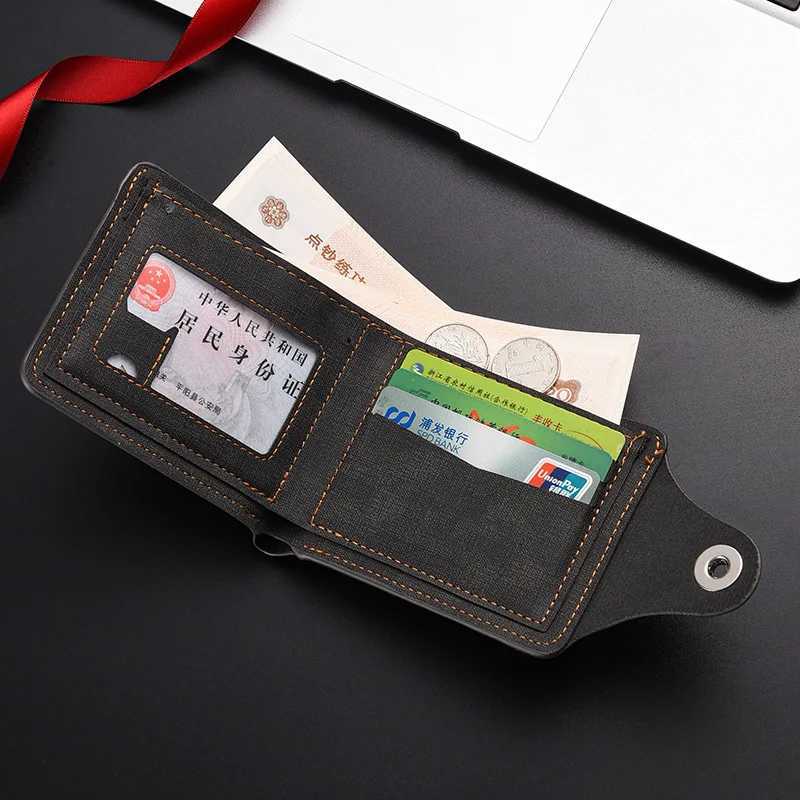 Mens Wallet Soft PU Leather Solid Color Coin Pocket Black/Brown Men Fashion Card Holder Money Bag Purse Small Storage PouchXJ250806
