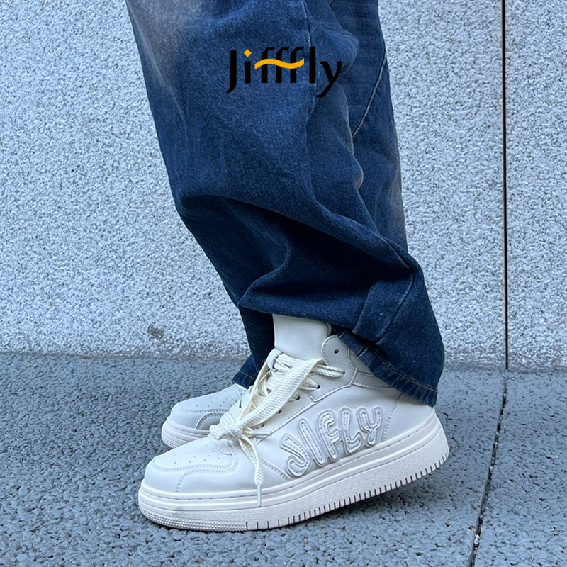 JiffFly Men's Casual Sneakers Fall/Winter 2025 Collection - Comfortable High Platform Shoes for Couples