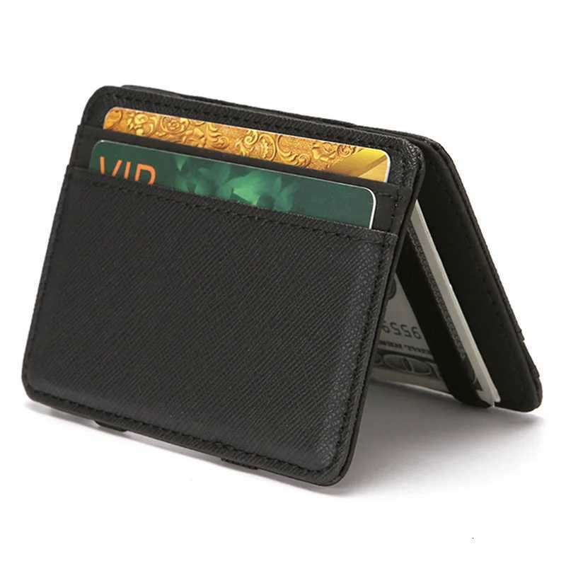 1PC Ultra Thin PU Leather Women Men Magic Wallets Short Business Holder Clutch Bag Case Pouch Mini Small Coin Purses XJ250806