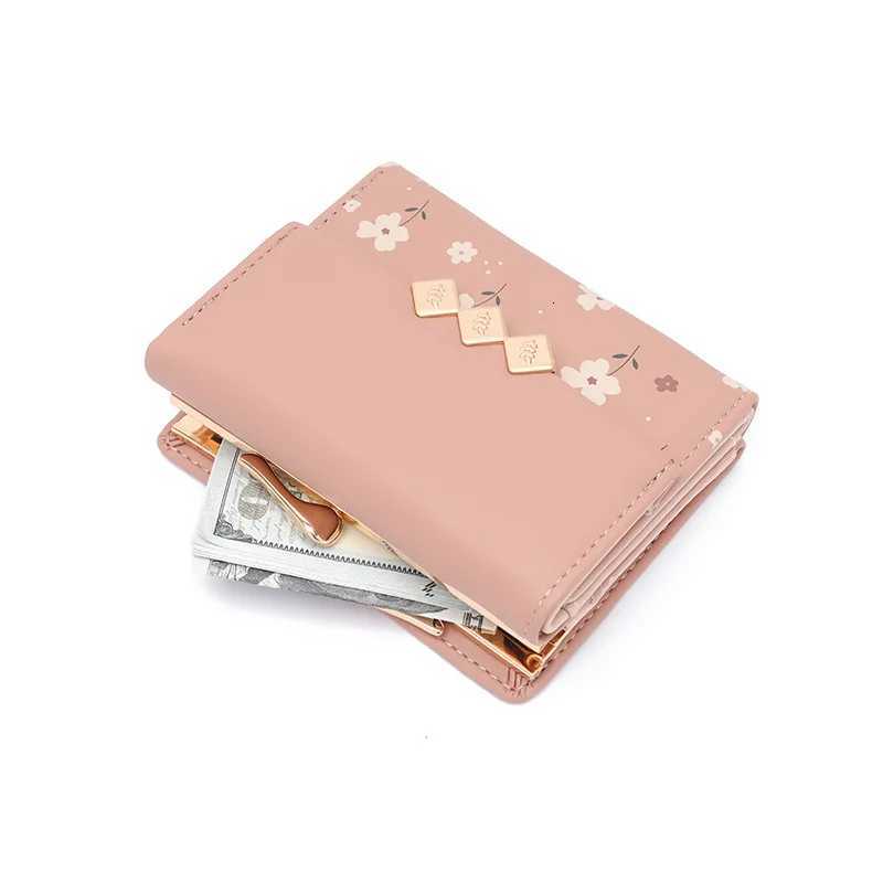 Autumn and Winter New Womens Short Wallet Korean PU High Texture Iron Frame Printed Small Square Bag Simple and Versatile StudXJ250806