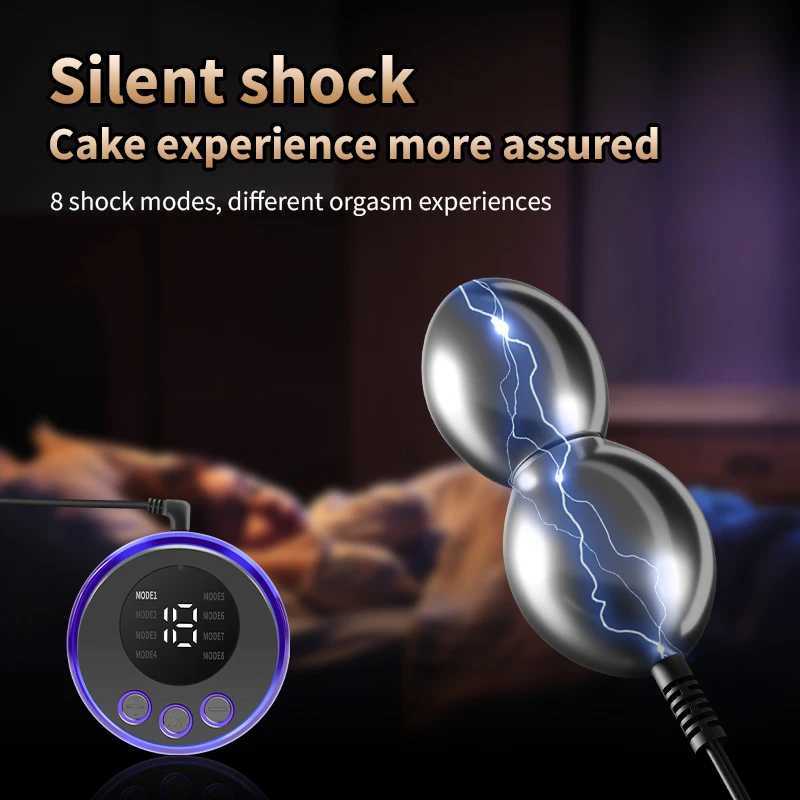 Electric Shock Butt Plug Electric Stimulation Metal Anal Blockage/Plug Dilator Electric Stimulation Prostate Massager G-Spot Stimulator XJ250806