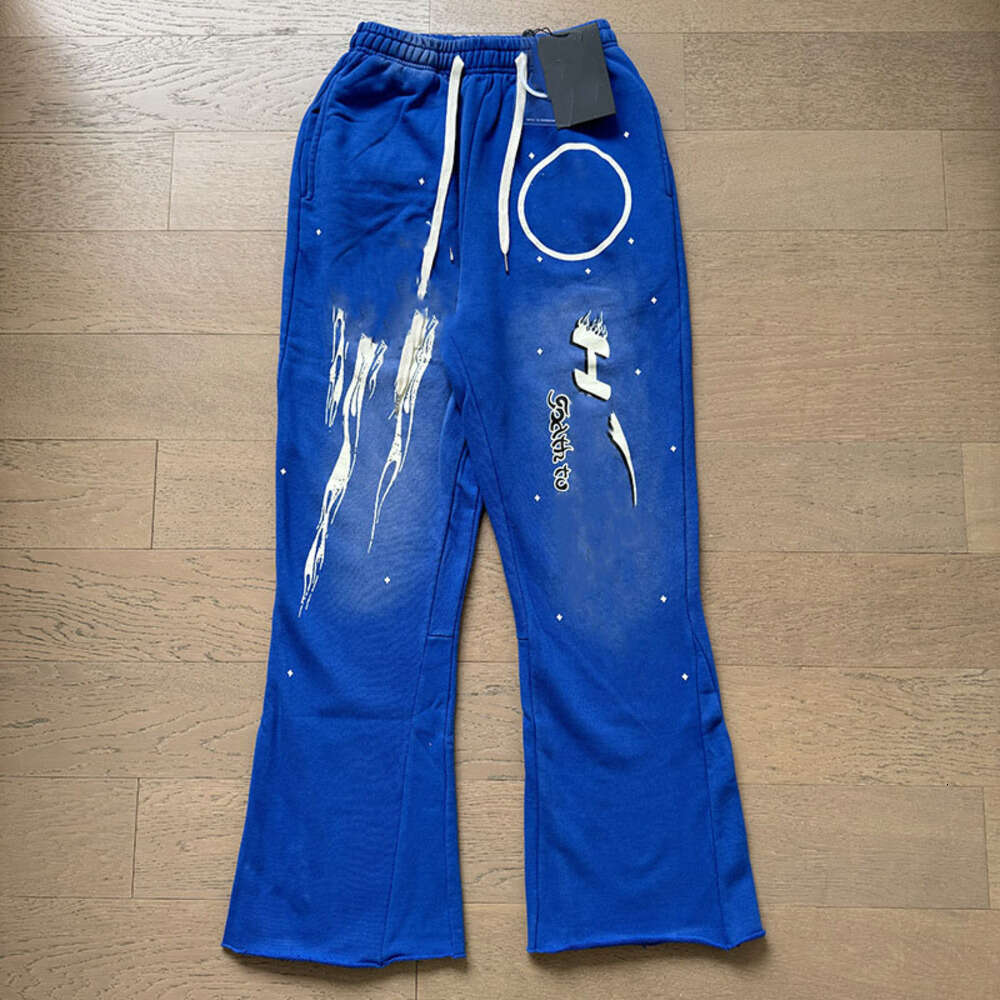 Helles Stars Pants Designer Mens Y2k Hip Hop Flared Pant Sports Baggy Letter Pattern Print Joggers Vintage Hip Hop Drawstring Trousers Retro Hellely Starly Pants Cc0