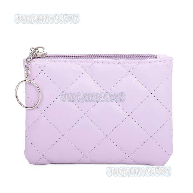 Zero Wallet Female 2025 Lingge Embroidered Pu Short Mini Zipper Small Wallet Solid Coin Card Bag H250806