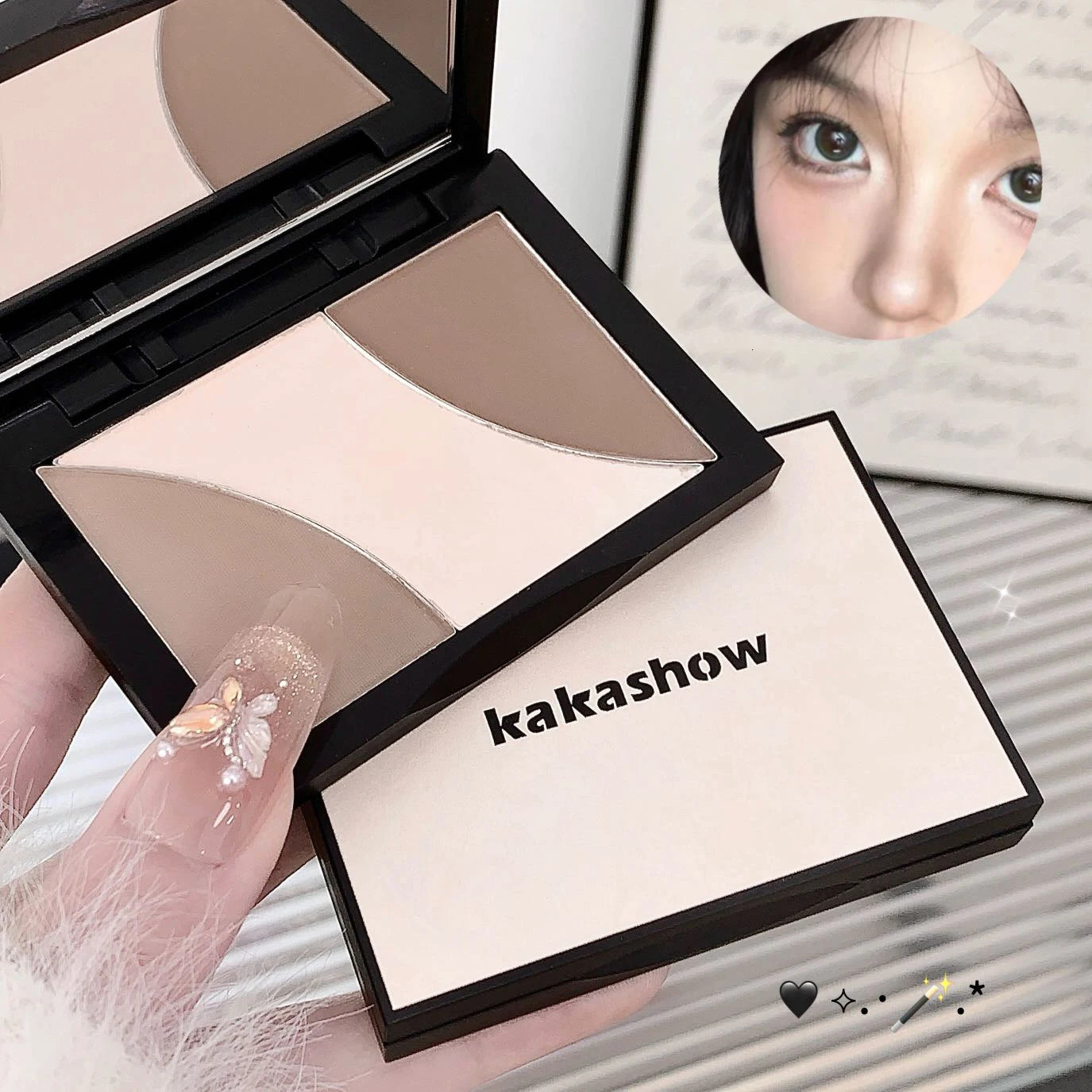 3Color Matte Contouring Highlighter Makeup Palette Natural Stereoscopic Face Powder Bronzer Palette Shading Nose Shadow Cosmetic 250730