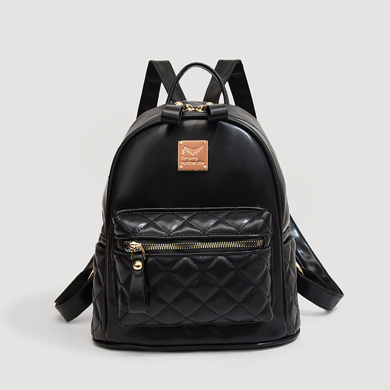 Cross-border Free Delivery To Your Backpack Bag Ladies 2025 Spring Luxury Bag New Pu Fashion Lingge Designer Bag Ladies Backpack Travel Backpack