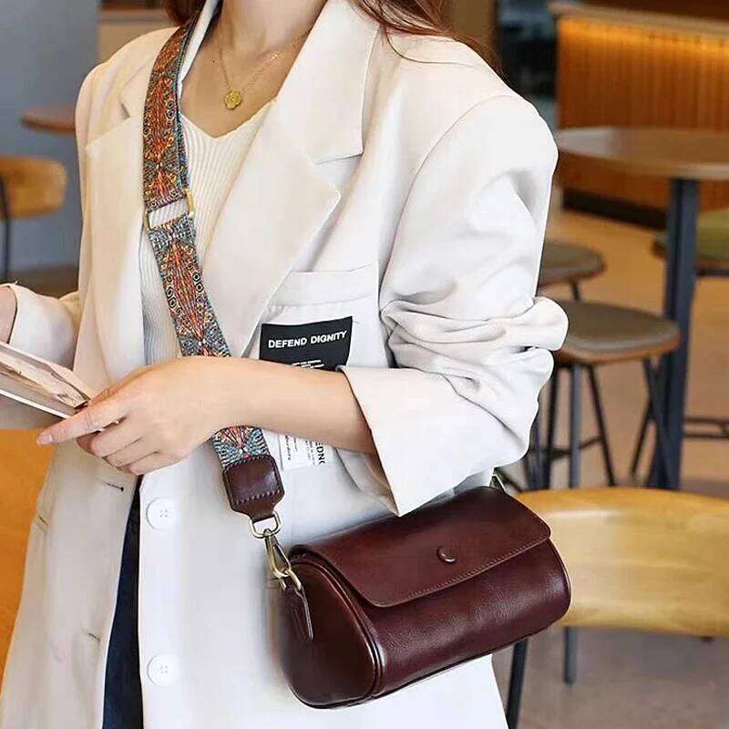 Women Natural Cow Real Leather Shoulder Bag Female Designer Handbag Ladies Soft Retro Crossbody Underarm Bags Purse 250731
