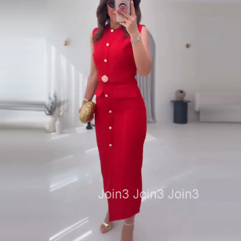 HXAO Red Black Womens Dress Sleeveless Casual Elegant Woman Party Dress Summer Belt Button Long Dresses Tank Midi Dress 088