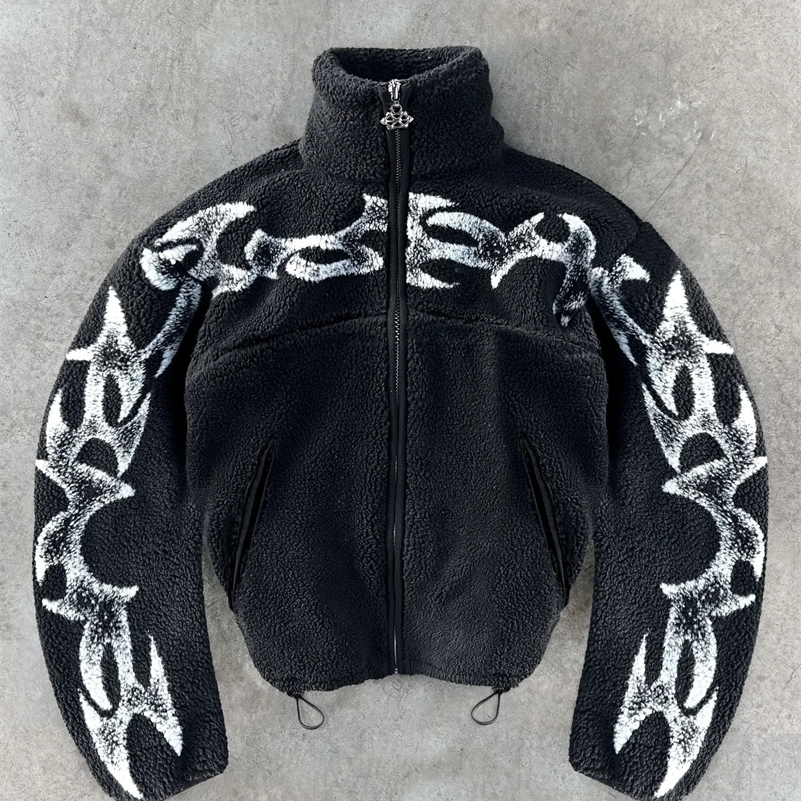 Street Cool Original Jacket Graphic Printed Jacket Upright Collar Zipper Autumn - Winter Retro Classic Hip Hop Men And Women 250806