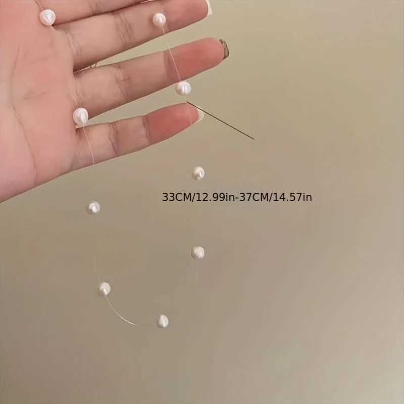 Fashion Simple Design Faux Pearl Splicing Necklace Womens Niche Light Luxury Trend Party Jewelry Accessories Gifts Y250805