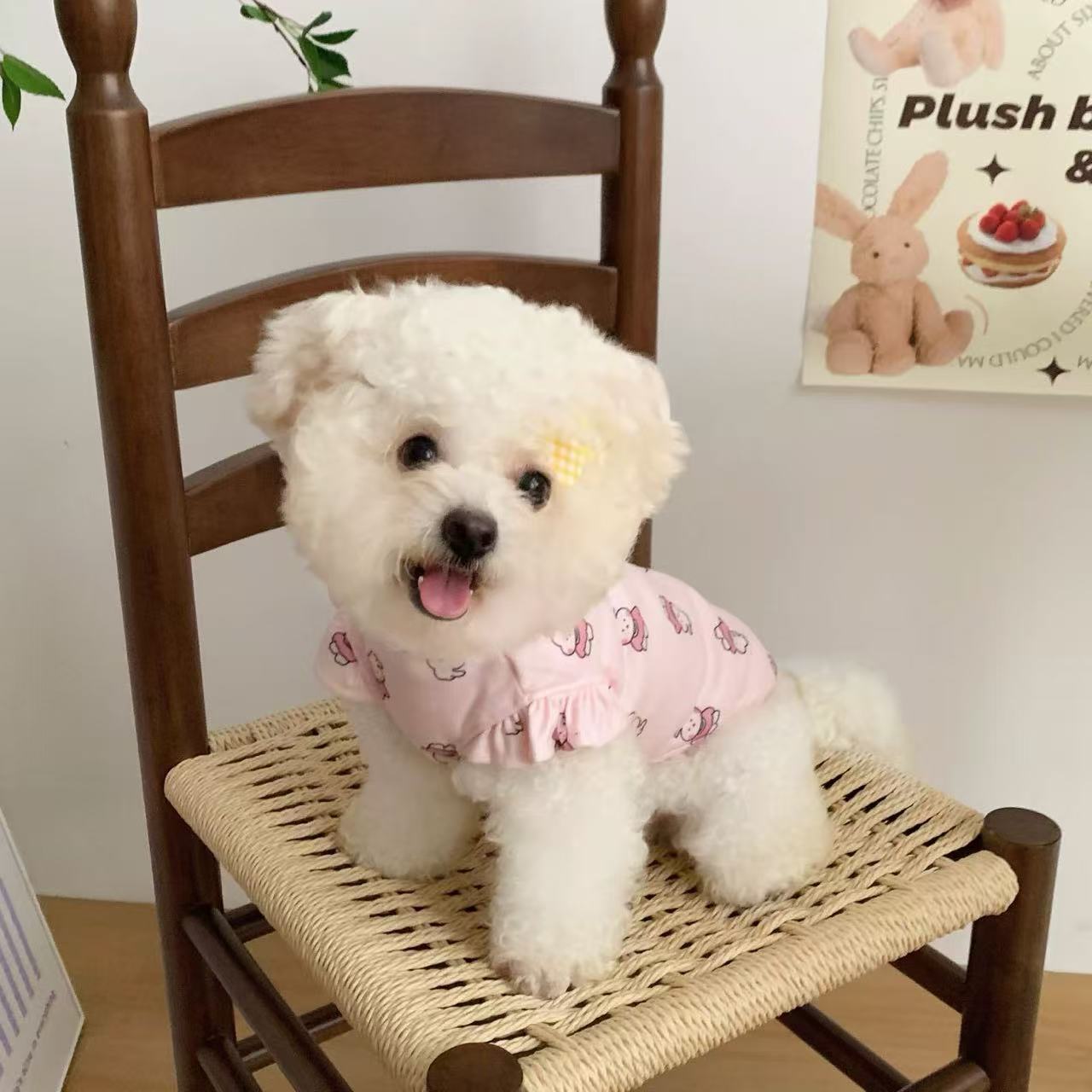T910 Summer pet dog clothes thin summer small puppy Bichon Teddy Pomeranian puppy summer clothes flying sleeve vest