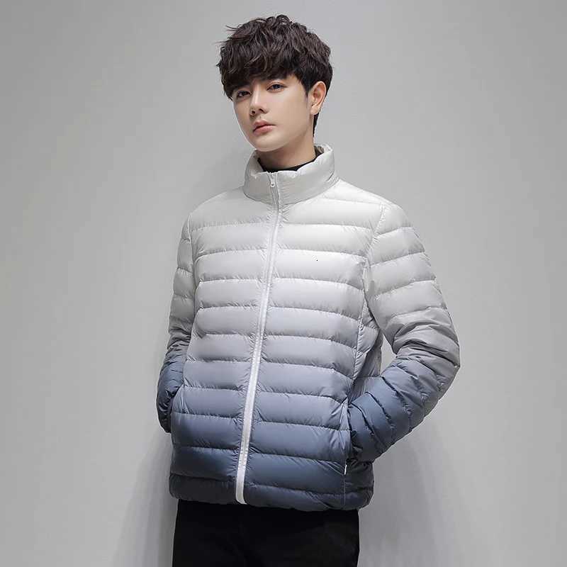 New Mens Outdoor Fashionable Warm Standing Collar Casual Down Jacket Winter Fashionable Versatile Breathable Warm Jacket W250806